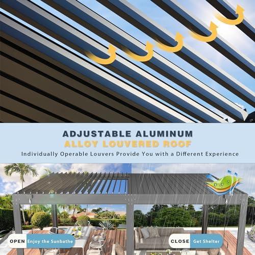 Discover the Versatile Comfort of YOLENY's Louvered Pergola