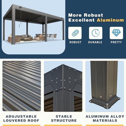 Discover the Versatile Comfort of YOLENY's Louvered Pergola