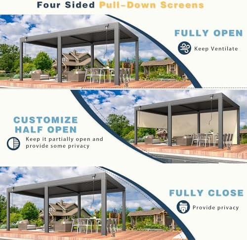 Discover the Versatile Comfort of YOLENY's Louvered Pergola